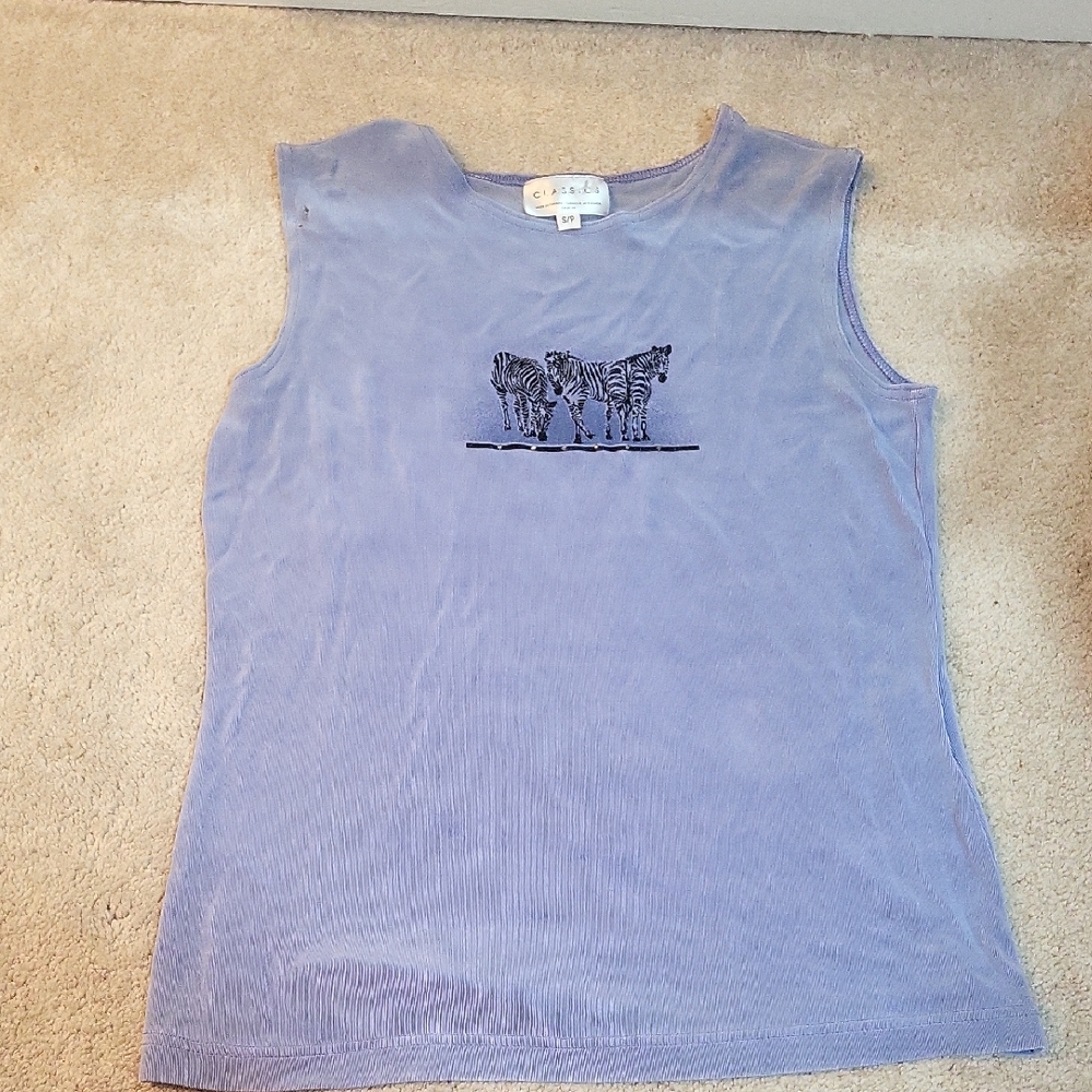 90s Zebra Tank Top